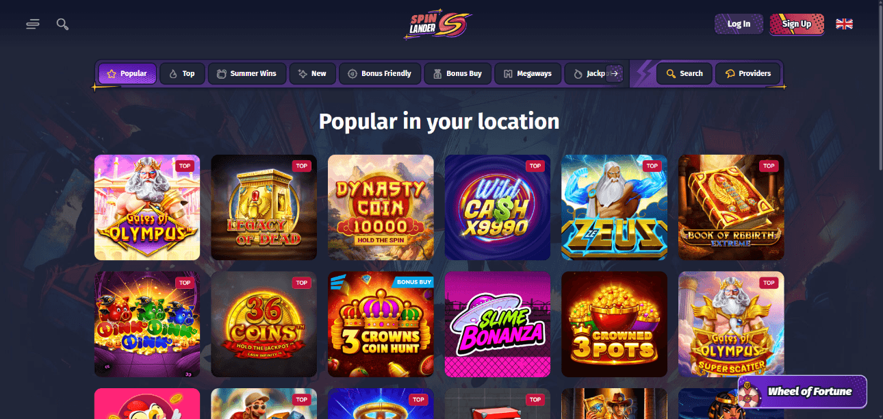 Spinlander desktop screenshot 2